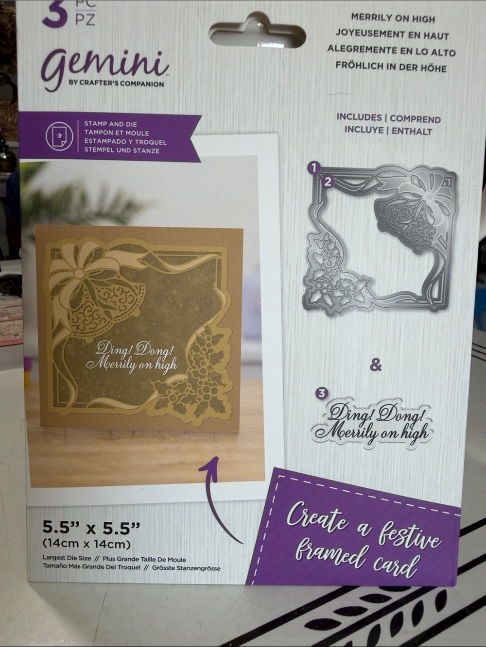 Crafters Companion Merrily In High Decorative Frame Stamp & Die Set
